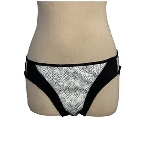 Jonathan Simkhai black white bikini bottom size Medium